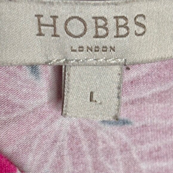 Hobbs of London Julia Floral Printed Top - Red/Pink/Black - L - Picture 10 of 12
